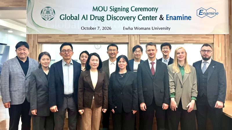 글로벌AI 신약개발 연구센터, 글로벌 신약개발 기업 Enamine과 AI 신약개발 협력 MOU 체결